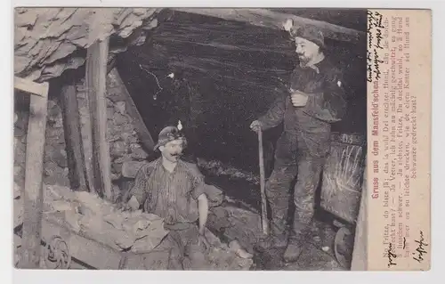 92576 Bergbau Ak Gruß aus dem Mansfeldschen Eisleben um 1910