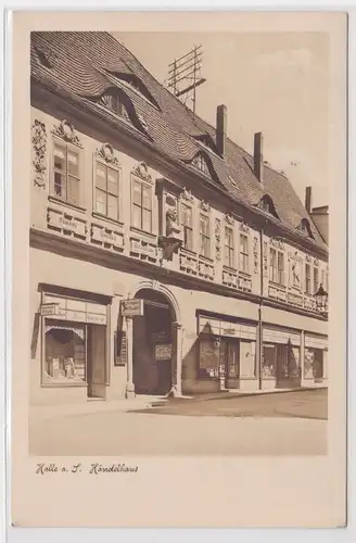 24988 AK Halle a. S. - Händelhaus mit Friseur und Zigarrengeschäft 1939