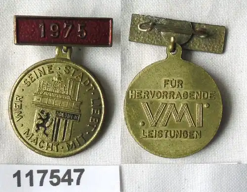 DDR Abzeichen Dresden Wer seine Stadt liebt mach mit! 1975 (117547)