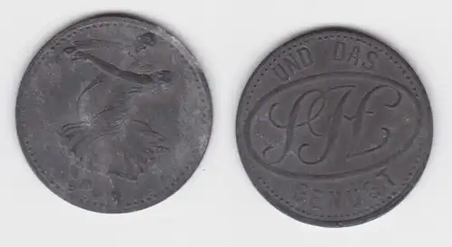 alte Zink Tanzmarke "SH und das genügt" um 1920 (140535)