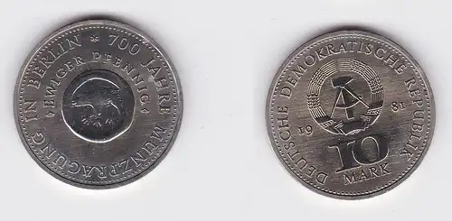 DDR Gedenk Münze 10 Mark 700 Jahre Münzprägung in Berlin 1981 (128784)