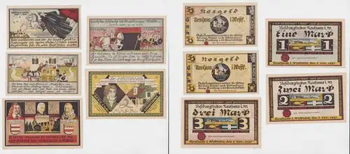 5 Banknoten Notgeld Residenzflecken Neuhaus i.W. 1921 (137956)