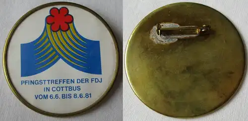 DDR Abzeichen Pfingsttreffen der FDJ in Cottbus vom 6.-8. Juni 1981 (149688)