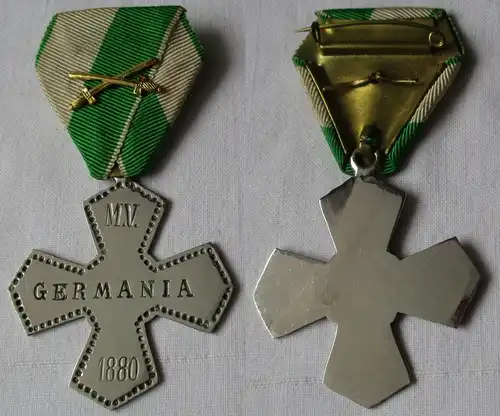 seltenes Abzeichen Kreuz Militärverein Germania Niederbobritzsch 1880 (105911)