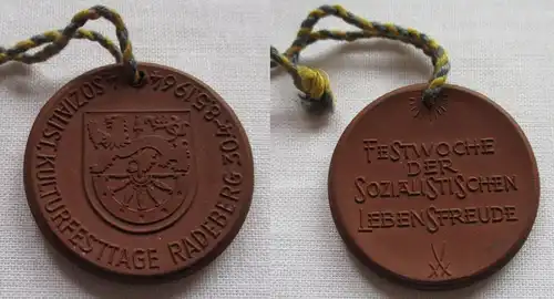 DDR Medaille 4. Sozialist. Kulturfesttage Radeberg 30.04-08.05.1964 (140775)
