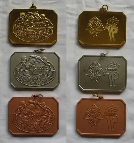 3 x DDR Sport Medaillen Leichtathletikwettkampf 1989 Gold Silber Bronze (149893)