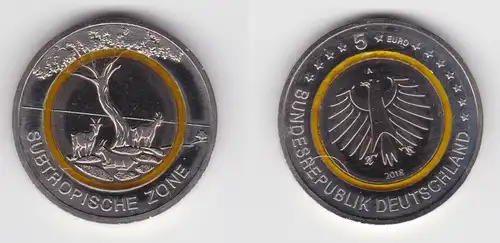 5 Euro Sammlermünze Deutschland 2018 A Subtropische Zone (150825)