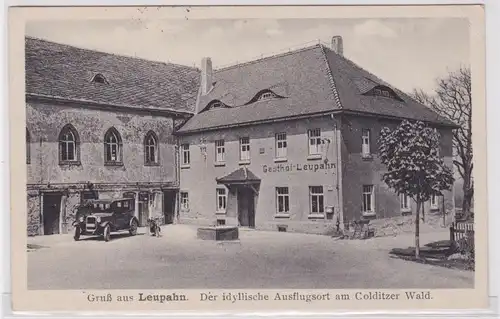 900396 AK Gruß aus Leupahn - Gasthof, Ausflugsort am Colditzer Wald 1939
