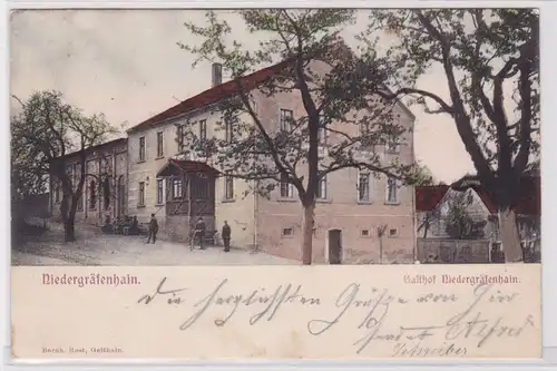 900924 AK Niedergräfenhain - Gasthof Niedergräfenhain, Außenansicht 1903