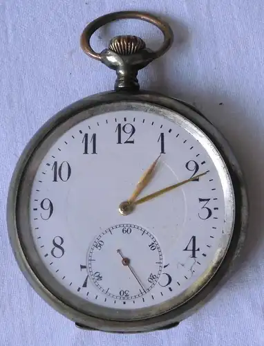 Schöne Herren Taschenuhr 800er Silber F.G.Neptun 1914 (112311)