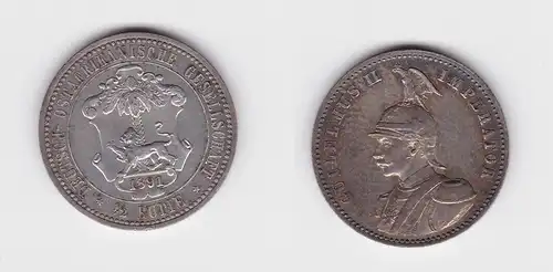 1/2 Rupie Silber Münze Deutsch Ostafrika 1891 Stgl. Jäger 712 (123658)