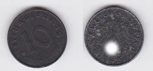 10 Reichspfennig Zink Münze 3.Reich 1945 E Jäger 371 (130093)