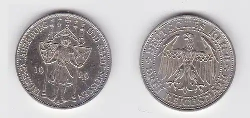 Silber Münze 3 Mark 1000 Jahre Stadt Meißen 1929 E (131181)