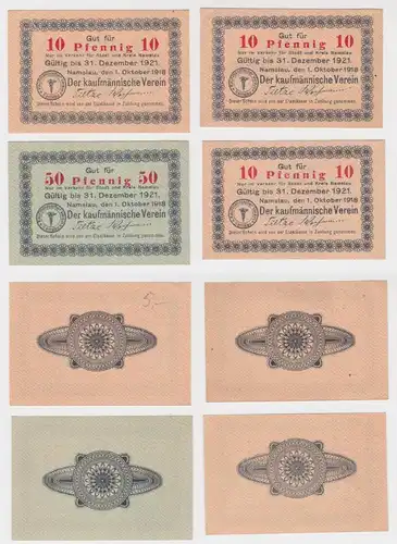 4 Banknoten Der kaufmännische Verein Namslau 1.10.1918 (137334)