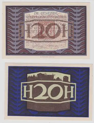 20 Heller Banknote Notgeld Gemeinde Neufelden ohne Jahr um 1920 (137791)