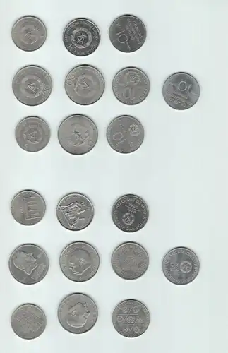 10 x DDR Gedenk Münzen 5, 10 und 20 Mark Meißen, Schiller, Pieck, Mann (144786)
