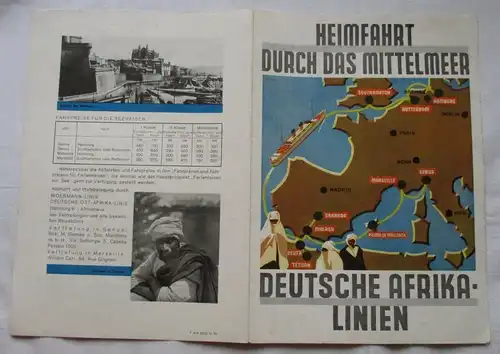 Deutsche Afrika-Linien Heimfahrt durch das Mittelmeer - Katalog 1930 (110030)