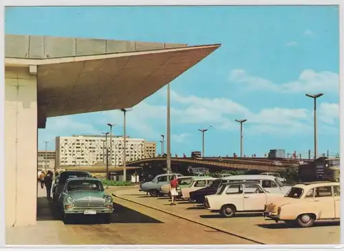 09230 Ak Halle an der Saale Blick zur Hochstraße 1970