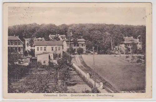 71506 Feldpost Ak Ostseebad Sellin Granitzerstraße und Seeadlerweg 1944