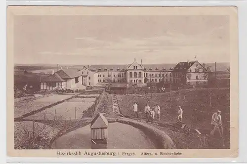 40379 Ak Bezriksstift Augustusburg im Erzgebirge Alters- & Siechenheim um 1910