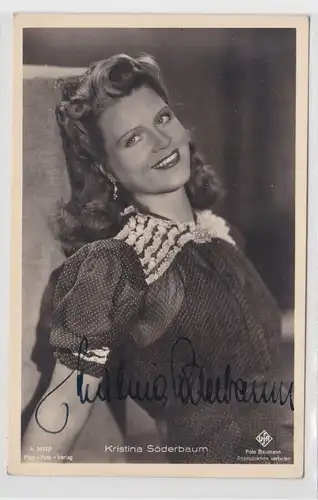 42248 Autograph Karte UFA Star Schauspielerin Kristina Söderbaum um 1940
