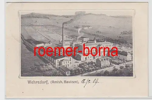 75698 Ak Wehrsdorf bei Bautzen Fabrikanlagen 1909