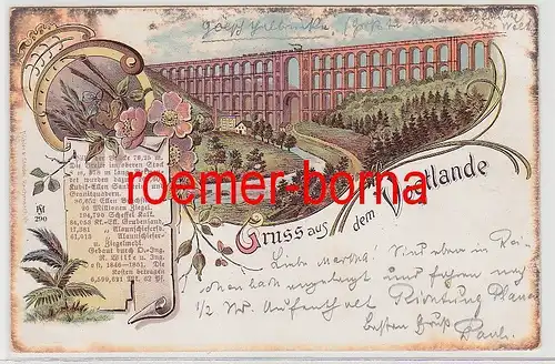 74413 Ak Lithografie Gruss aus dem Vogtlande 1901