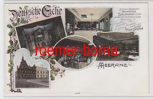 74473 Mehrbild Ak Meerane in Sachsen Gasthof Deutsche Eiche um 1910