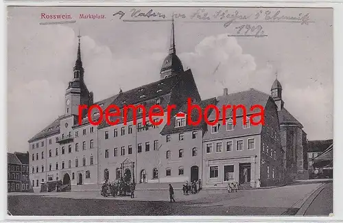 74641 Ak Rosswein Marktplatz 1909
