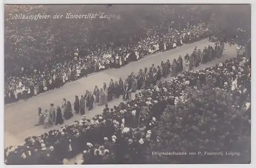 42641 Foto Ak Festzug vom 500jährigen Jubiläum der Universität Leipzig 1909