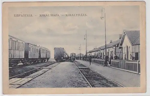 97544 Ak Királyháza Korolewo Ukraine Bahnhofsansicht 1923