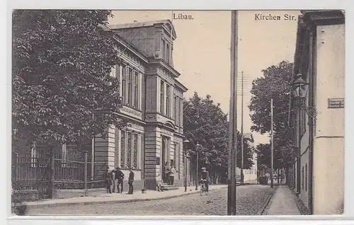 58749 Ak Libau Liepāja Lettland - Kirchenstraße um 1917