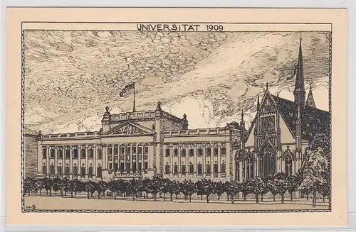 95260 Künstler Ak 500jährige Jubiläumsfeier der Universität Leipzig Juli 1909