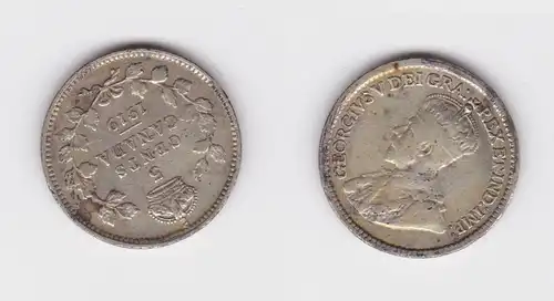 5 Cents Silber Münze Kanada Canada 1919 ss (153083)