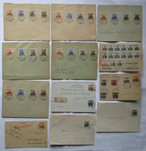 24 Belege Briefe Besetzung Polen 1. Weltkrieg Einschreiben Express (106839)