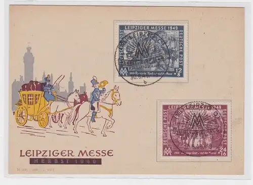 906647 DDR FDC Ersttagsbrief Leipziger Messe Überdruck Herbst 1949 Mi 240-241