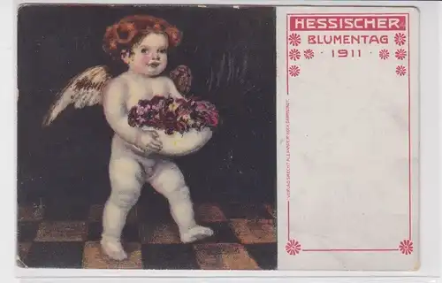 904619 Offizielle Postkarte Hessischer Blumentag 6./7. Mai 1911