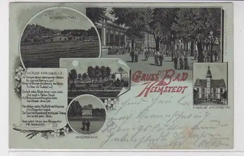 907960 Mondscheinkarte Gruß aus Bad Helmstedt 1899