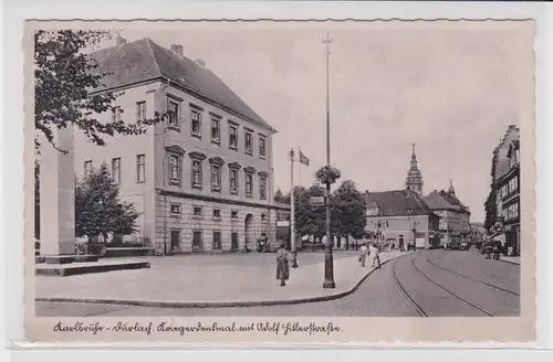 92496 Ak Karlsruhe Durlach Kriegerdenkmal um 1940