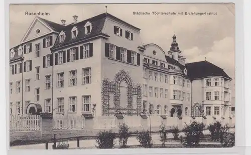 79477 Ak Rosenheim städtische Töchterschule mit Erziehungs-Institut 1908