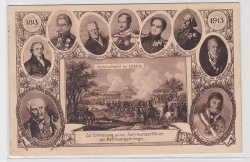 86456 Ak Völkerschlacht bei Leipzig 1813-1913 Köpfe der Heerführer