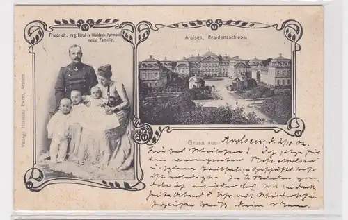 98327 Mehrbild Ak Gruß aus Arolsen Residenzschloß Fürst zu Waldeck Pyrmont 1902