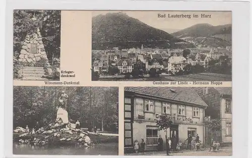 36224 Ak Bad Lauterberg Gasthof, Denkmal Afrikaforscher Wissmann usw. 1928