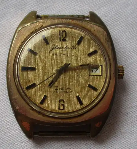 GUB Glashütte Armbanduhr Bison Spezimatic Kaliber 75 mit Datumsanzeige (116619)