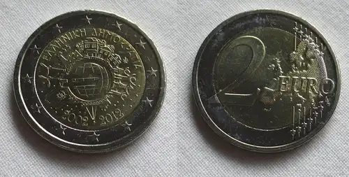 2 Euro Gedenkmünze Griechenland 10 Jahre Euro Bargeld 2012 Stgl. (158008)