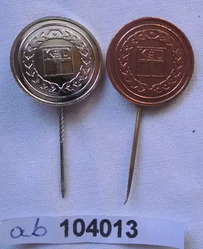 2 x DDR Ehrennadel der Kammer der Technik in Silber und Bronze (104013)