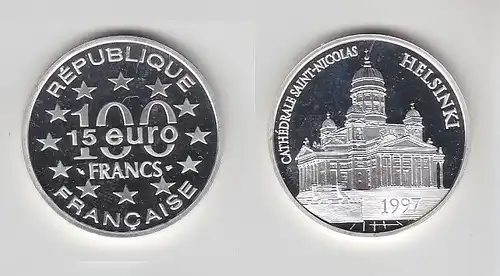 100 Franc Silber Münze Frankreich Bedeutende Bauwerke 1997 (116417)