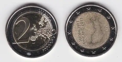 2 Euro Bi-Metall Münze Finnland 2017 100 Jahre Unabhängigkeit (139769)