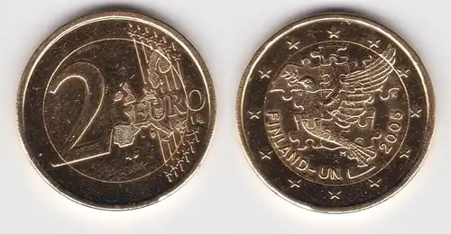 2 Euro Münze Finnland 60 Jahre UNO 2005 (136815)
