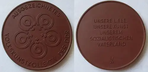 DDR Medaille ausgezeichnetes Volkskunstkollektiv der DDR Bartel 258 (143001)